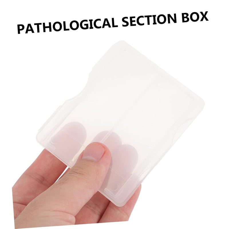 Cabilock 100pcs Microscope Slide Storage Box Stackable Professional Holder - Image 2